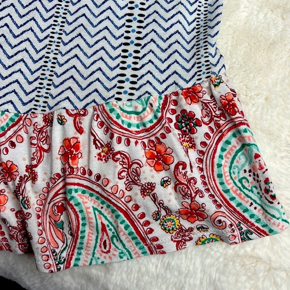 Style & Co. Black, Blue and White Relaxed Boho style Blouse, XXL - Picture 7 of 8